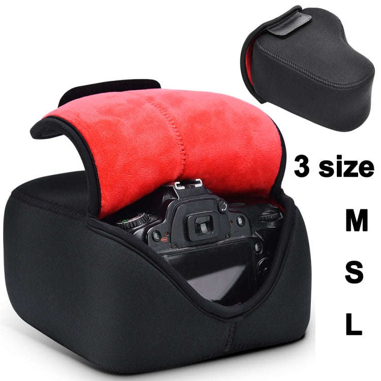 CADeN H6 Shockproof Waterproof Camera Liner Neoprene Bag Case, Size: 17 x 10.5 x 22cm (Black Red)