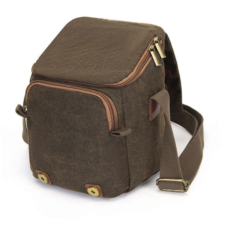 CADEN N1 Large Retro Multifunctional Canvas Waterproof Digital Camera Photography Shoulder Bag(Co...