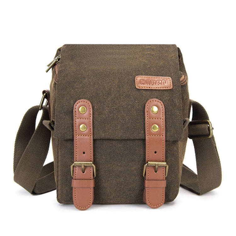 CADEN N1 Simple Retro Multifunctional Canvas Waterproof Digital Camera Photography Bag (Coffee)