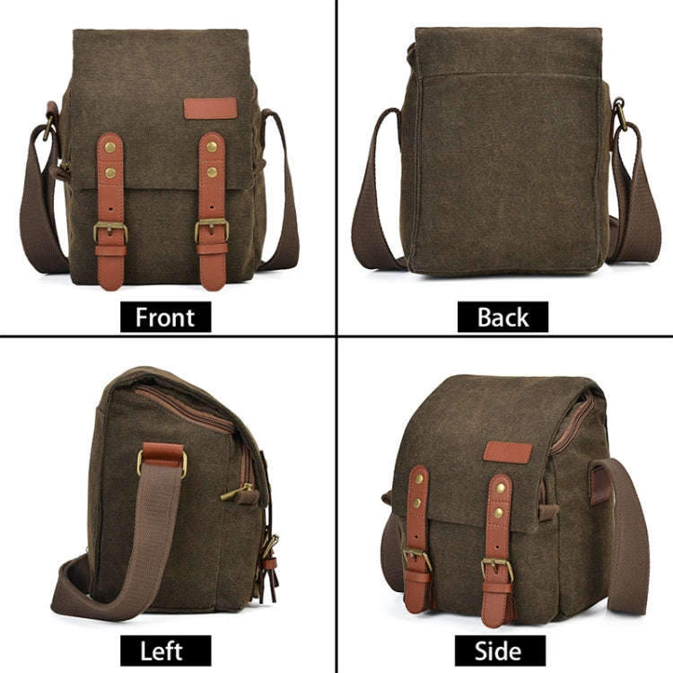 CADEN N1 Simple Retro Multifunctional Canvas Waterproof Digital Camera Photography Bag (Coffee)