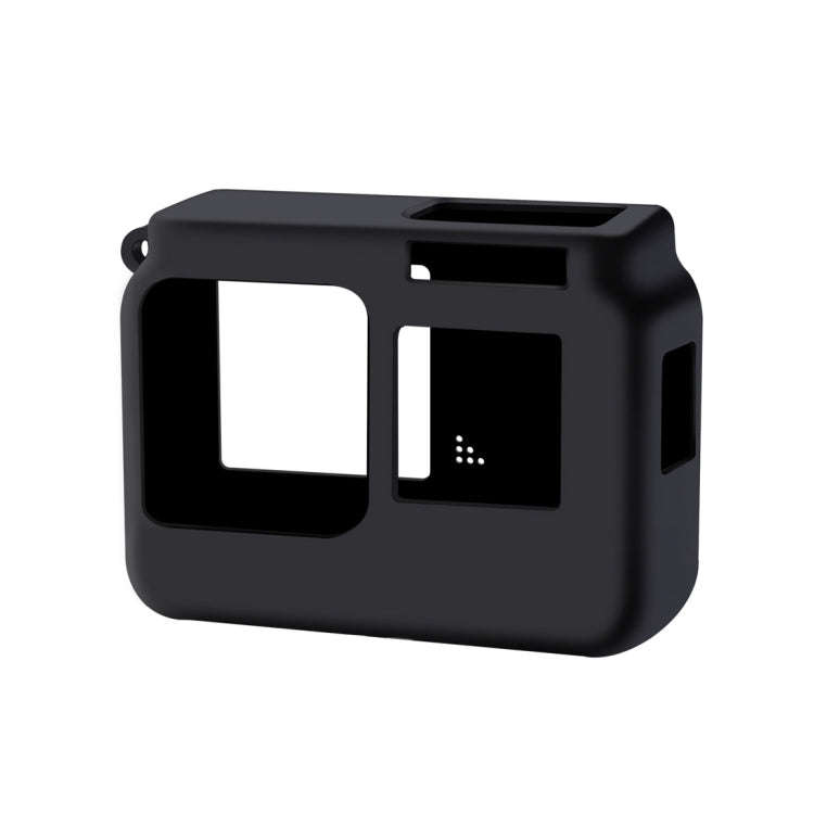 For Insta360 One R 4K with Frame Shockproof Silicone Protective Case with Lens Cap Cover(Black)
