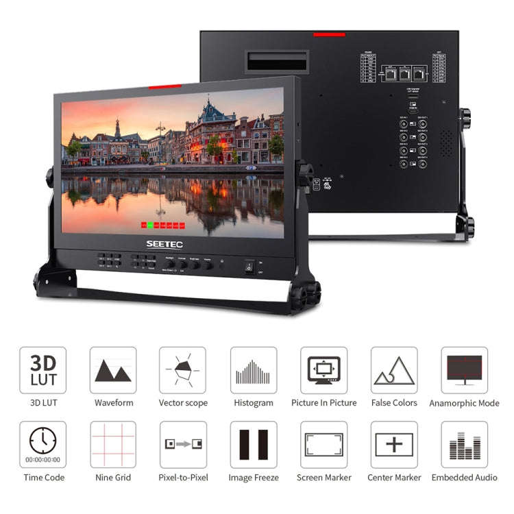 SEETEC ATEM156S 15.6 inch 3G-SDI HDMI Full HD 1920x1080P Multi-camera Broadcast Monitor(EU Plug)