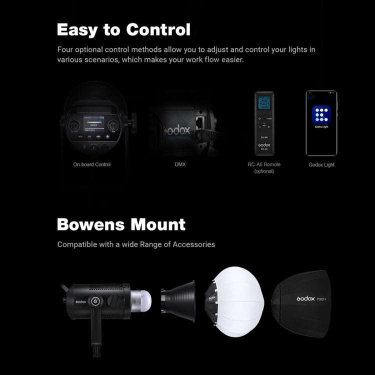 Godox  AD600 Pro 200W 2800-6500K Bi Bi-Color LED Video Light(UK Plug)