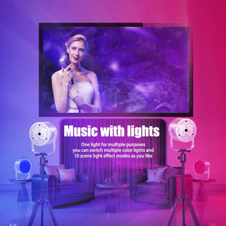 LUXCEO Mood2 RGB Atmosphere Fill Light Desktop Rhythm Pickup Lamp with Remote Control (US Plug)