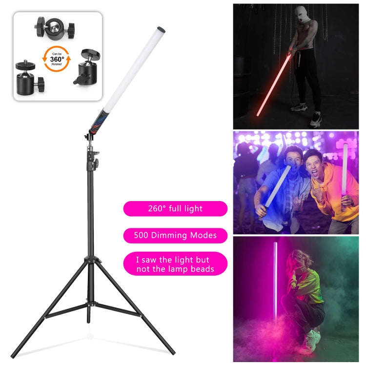 LUXCeO Mood1 85cm RGB Colorful Atmosphere Rhythm LED Stick Handheld Video Photo Fill Light, No Tr...
