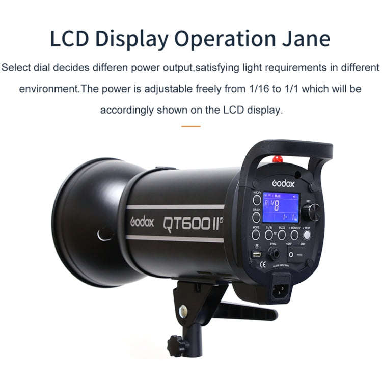Godox QT600IIM 600Ws 1/8000s High Speed  Strobe Studio Flash Light(US Plug)