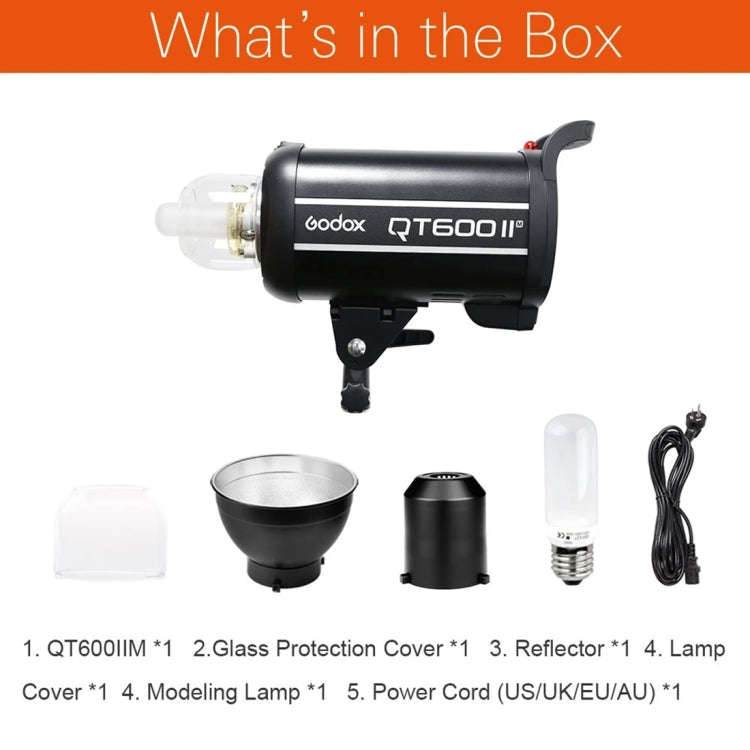 Godox QT600IIM 600Ws 1/8000s High Speed  Strobe Studio Flash Light(US Plug)