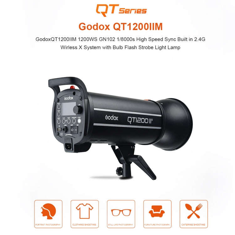 Godox QT1200IIM 1200Ws 1/8000s High Speed  Strobe Studio Flash Light(EU Plug)