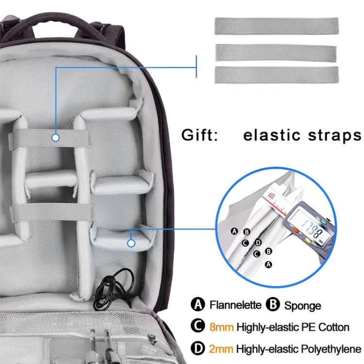 CADeN Multifunctional Shoulder SLR Camera Lens Bag Photography Backpack (Coffee)