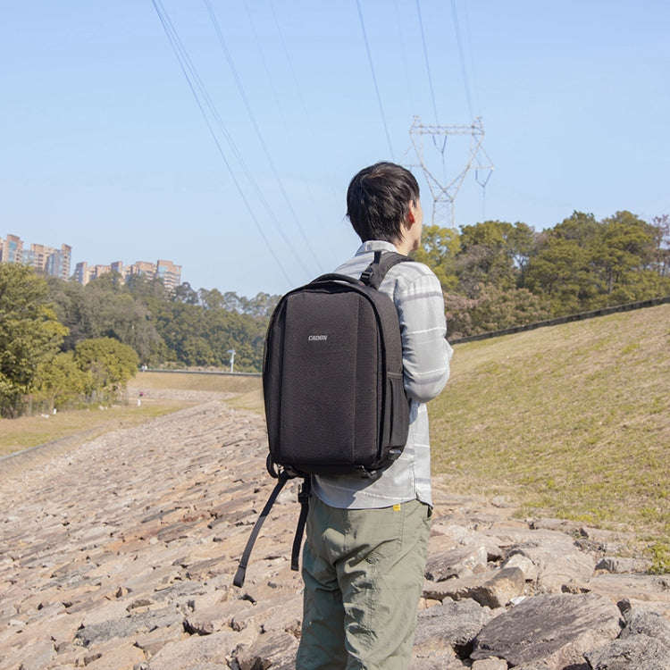 CADeN Multifunctional Shoulder SLR Camera Lens Bag Photography Backpack (Coffee)