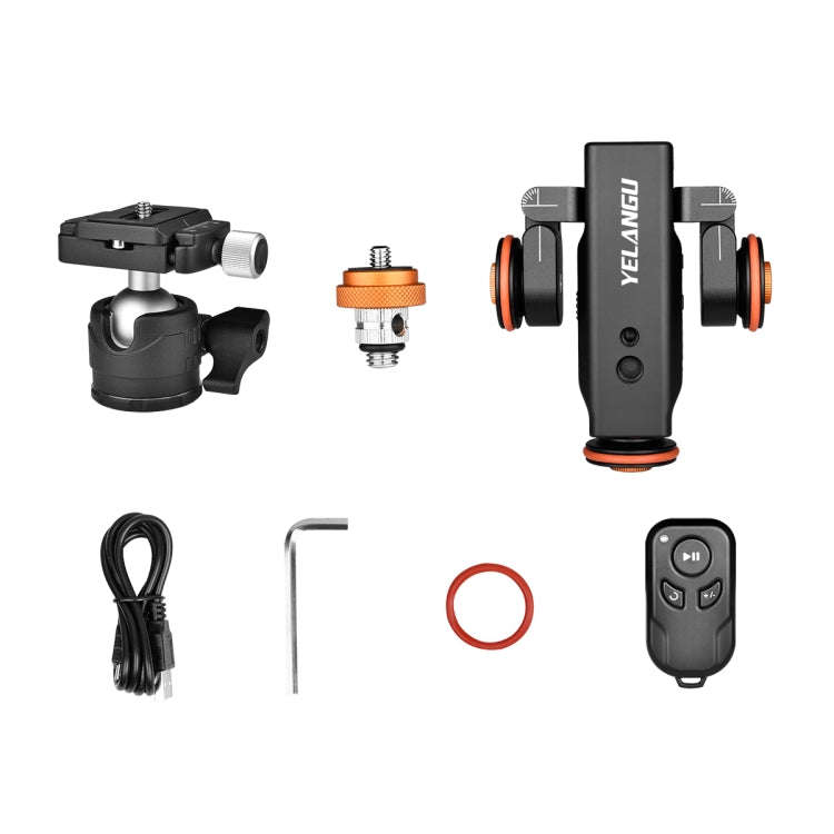 YELANGU L4X Camera Wheel Dolly Electric Track Slider 3-Wheel Dolly Car with Remote & Ballhead, Lo...