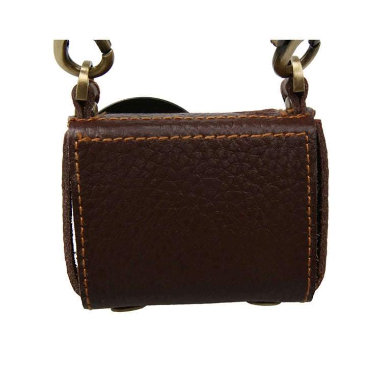 For GoPro HERO4 Litchi Texture Genuine Leather Protective Case with Sling(Brown)