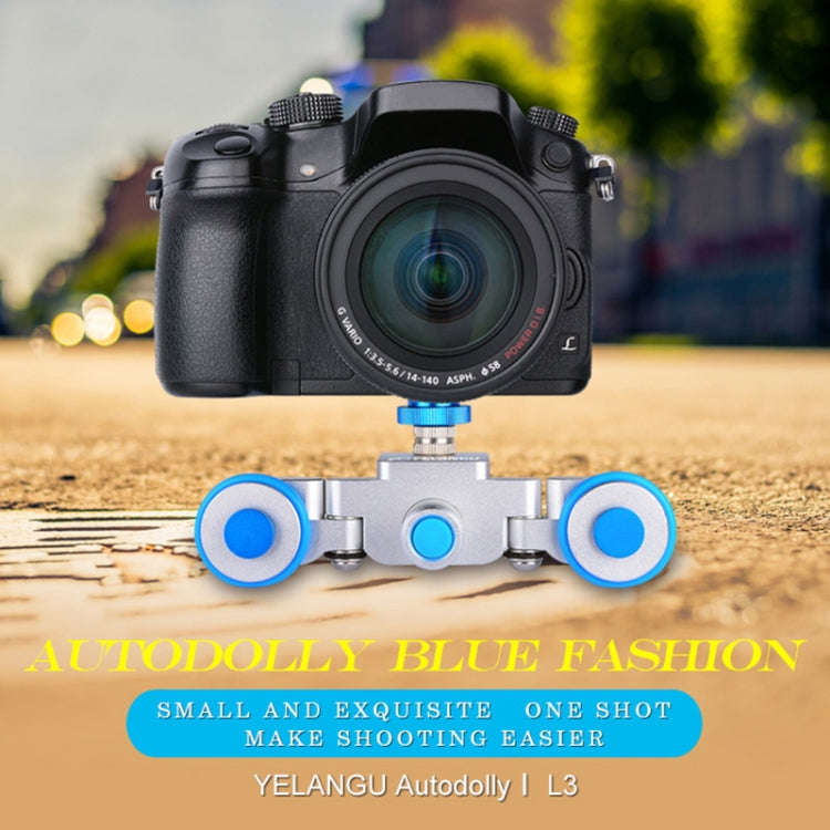 YELANGU L3 Camera Wheels Autodolly Electric Track Slider Car, Load: 6kg (Blue)