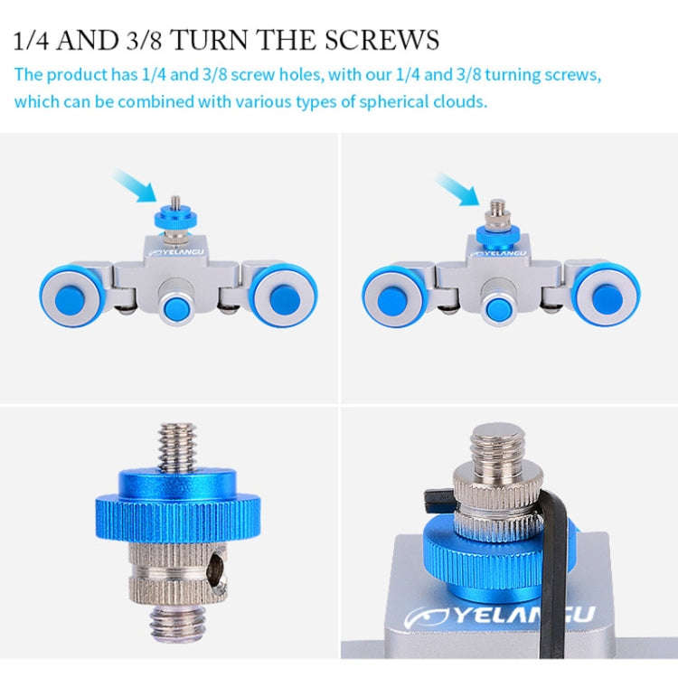 YELANGU L3 Camera Wheels Autodolly Electric Track Slider Car, Load: 6kg (Blue)