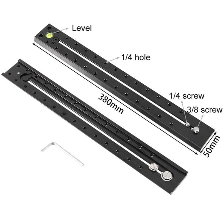BEXIN B380-50 380mm Length Aluminum Alloy Extended Quick Release Plate for Manfrotto / Sachtler (...