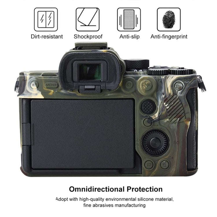 Soft Silicone Protective Case for Sony A7 IV (Camouflage)