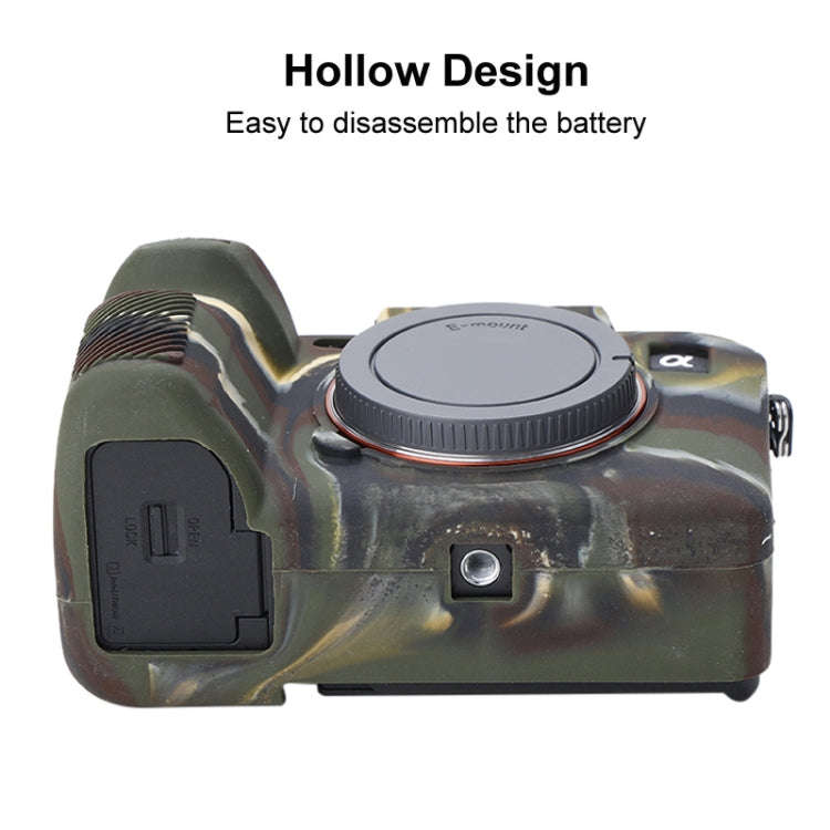 Soft Silicone Protective Case for Sony A7 IV (Camouflage)