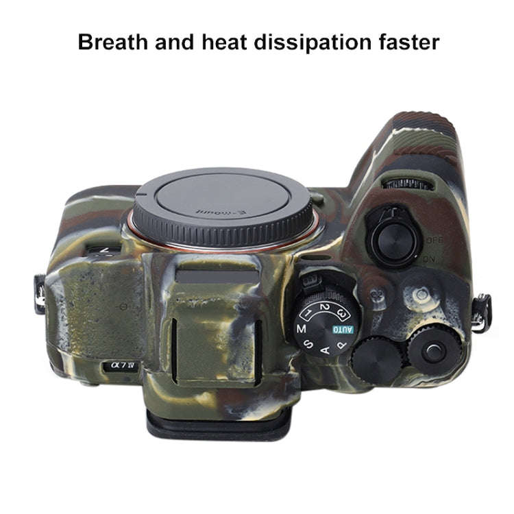 Soft Silicone Protective Case for Sony A7 IV (Camouflage)