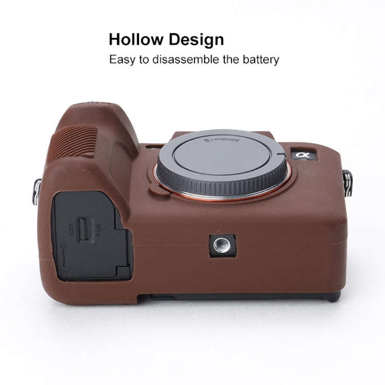 Soft Silicone Protective Case for Sony A7 IV (Coffee)