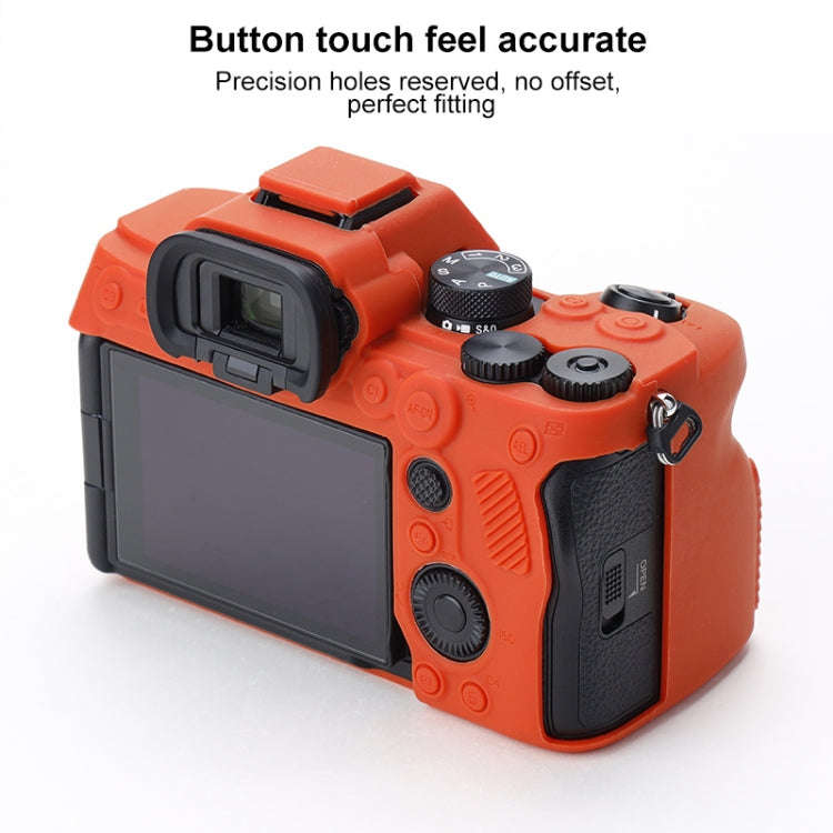 Soft Silicone Protective Case for Sony A7 IV (Orange)