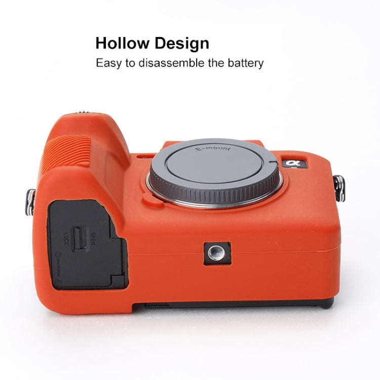 Soft Silicone Protective Case for Sony A7 IV (Orange)