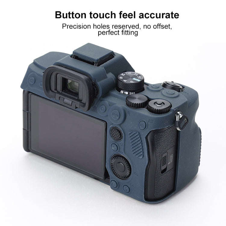 Soft Silicone Protective Case for Sony A7 IV (Blue)