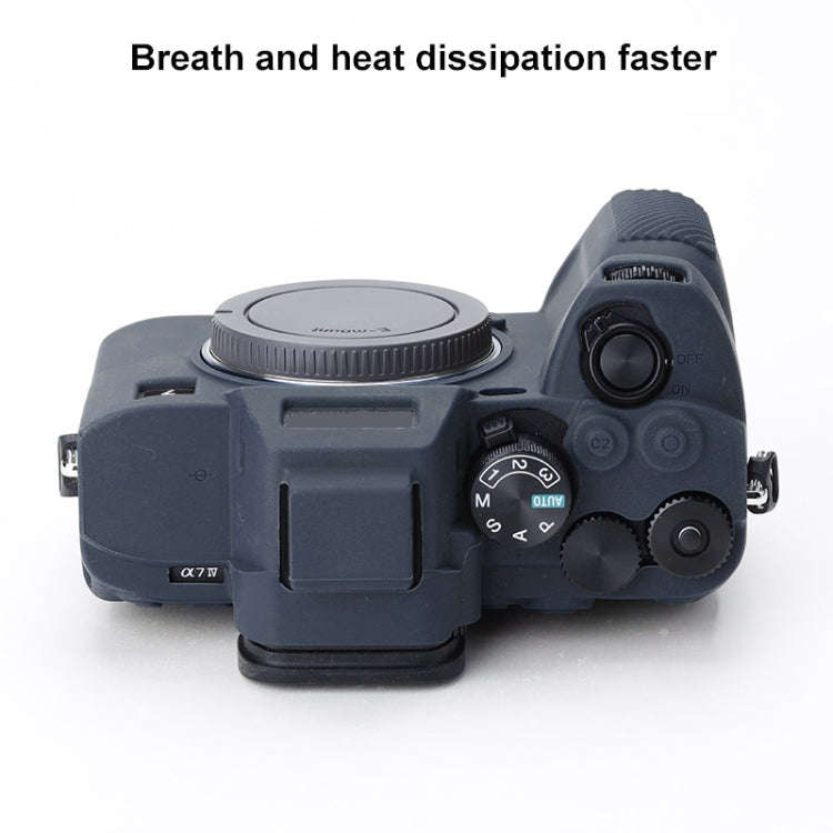 Soft Silicone Protective Case for Sony A7 IV (Blue)