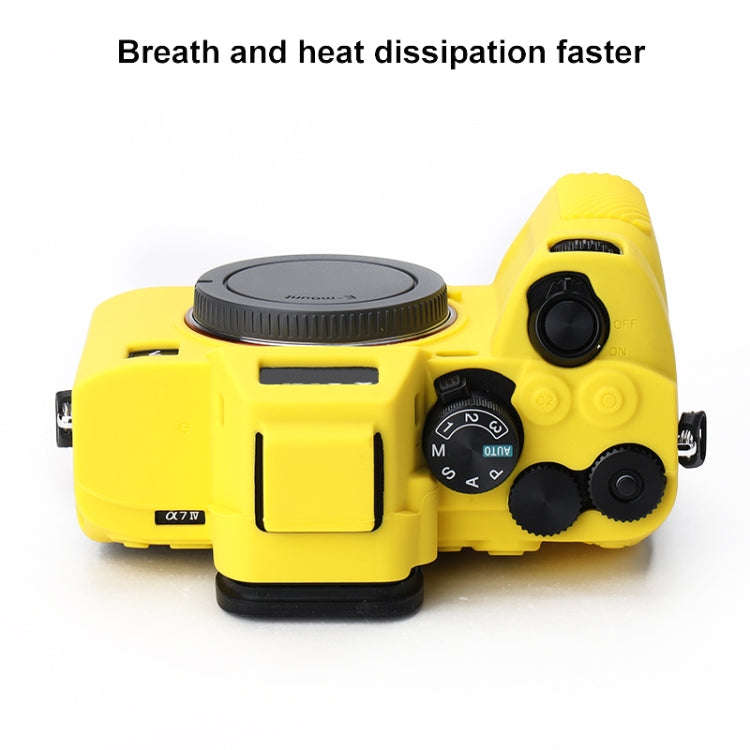 Soft Silicone Protective Case for Sony A7 IV (Yellow)