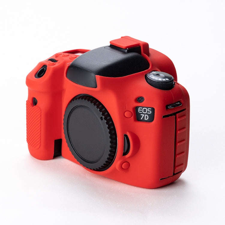 Soft Silicone Protective Case for Canon EOS 7D (Red)