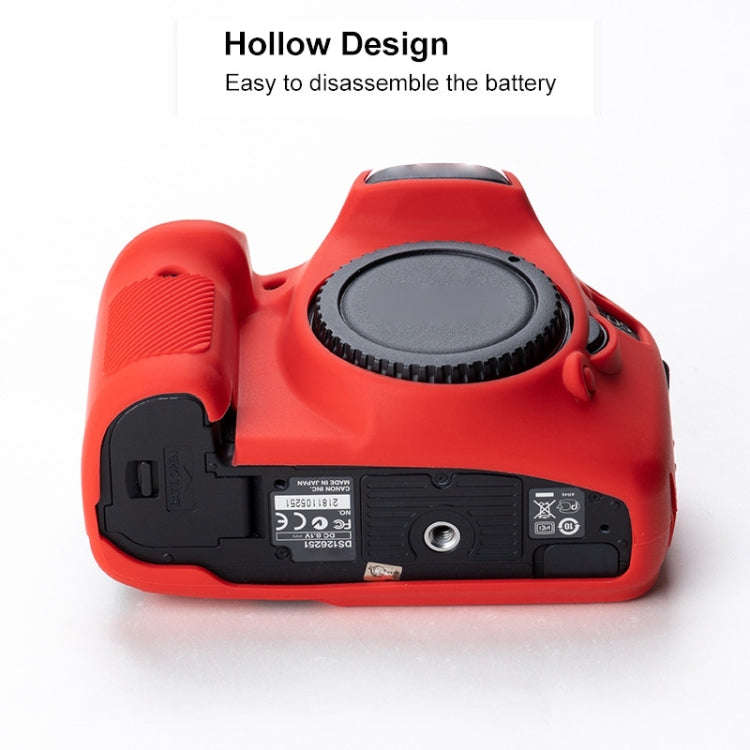 Soft Silicone Protective Case for Canon EOS 7D (Red)