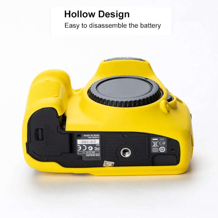 Soft Silicone Protective Case for Canon EOS 7D (Yellow)