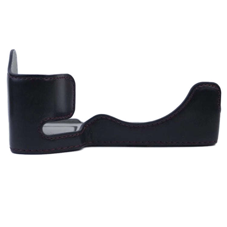 1/4 inch Thread PU Leather Camera Half Case Base for Sony A7 IV (Black)