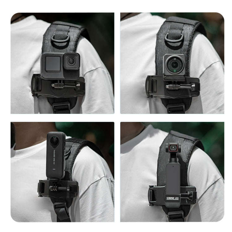 STARTRC 360 Degree Rotation Backpack Fixed Clip Belt Bracket(Black)