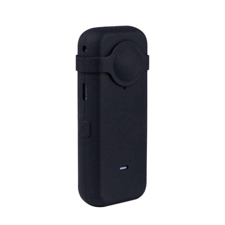 Full Body Dust-proof Silicone Case with Lens Cover for Insta360 ONE X2(Black)