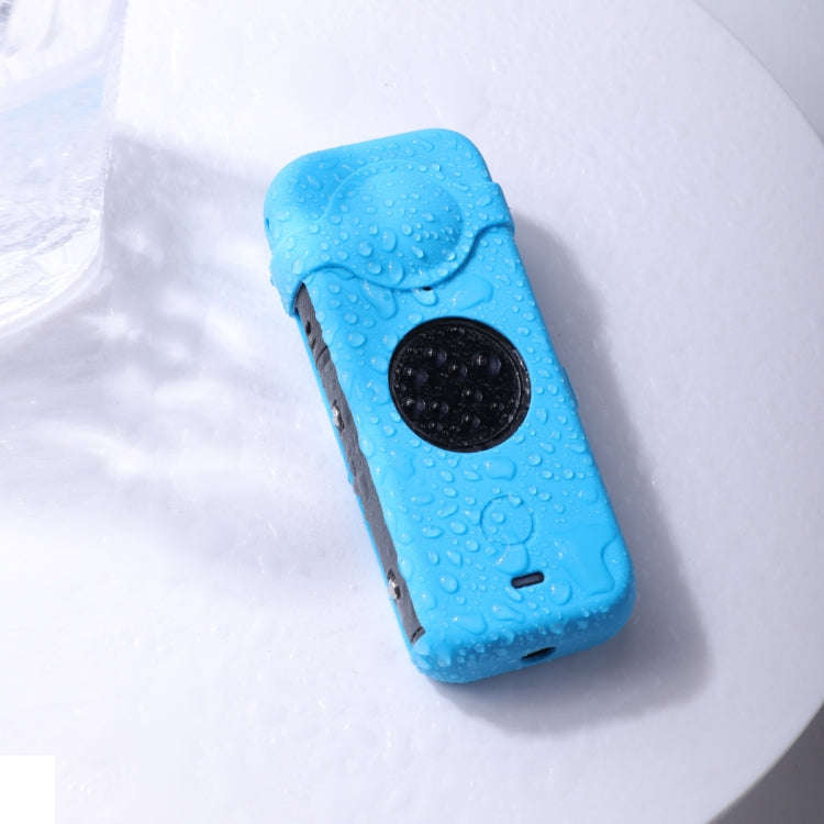 Full Body Dust-proof Silicone Case with Lens Cover for Insta360 ONE X2(Black)
