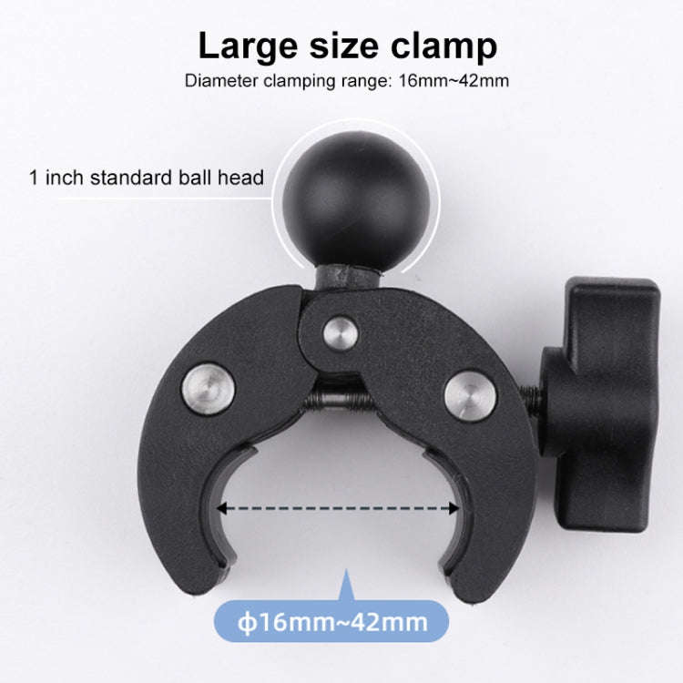 Extended Version 360 Rotation Adjustable Action Camera Bike Motorcycle Handlebar Holder (Black)