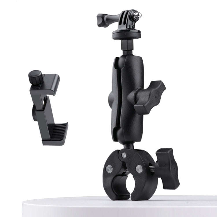 Extended Version 360 Rotation Adjustable Action Camera Bike Motorcycle Handlebar Holder with Phon...