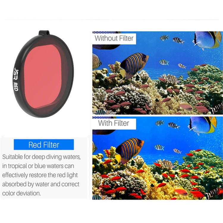 JSR Round Housing Diving 6 in 1 UV + CPL + 16X Macro + Red + Yellow + Purple Lens Filter for GoPr...