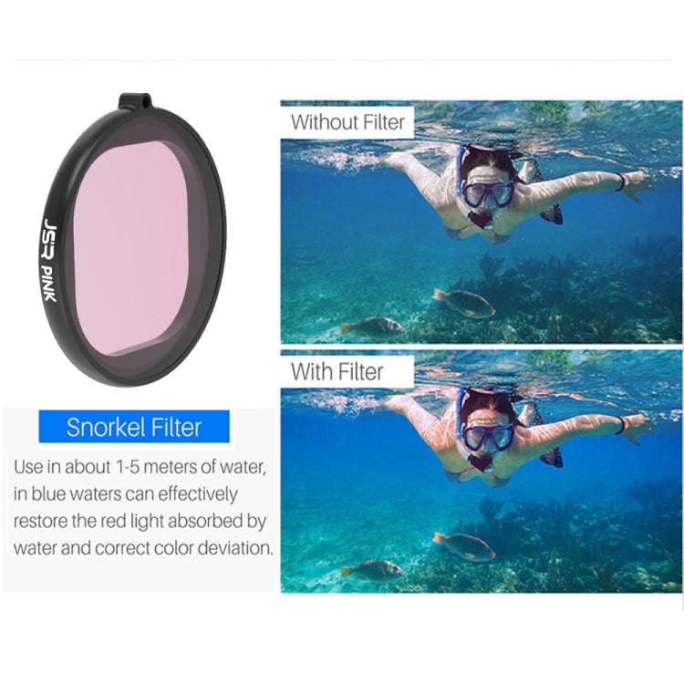 JSR Round Housing Diving Color Lens Filter for GoPro HERO8 Black(Red)