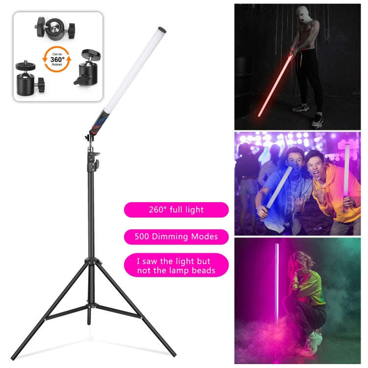 LUXCeO Mood1 85cm RGB Colorful Atmosphere Rhythm LED Stick Handheld Video Photo Fill Light with T...