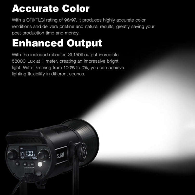 Godox SL150II 150W 5600K Daylight-balanced LED Light Studio Continuous Photo Video Light(US Plug)