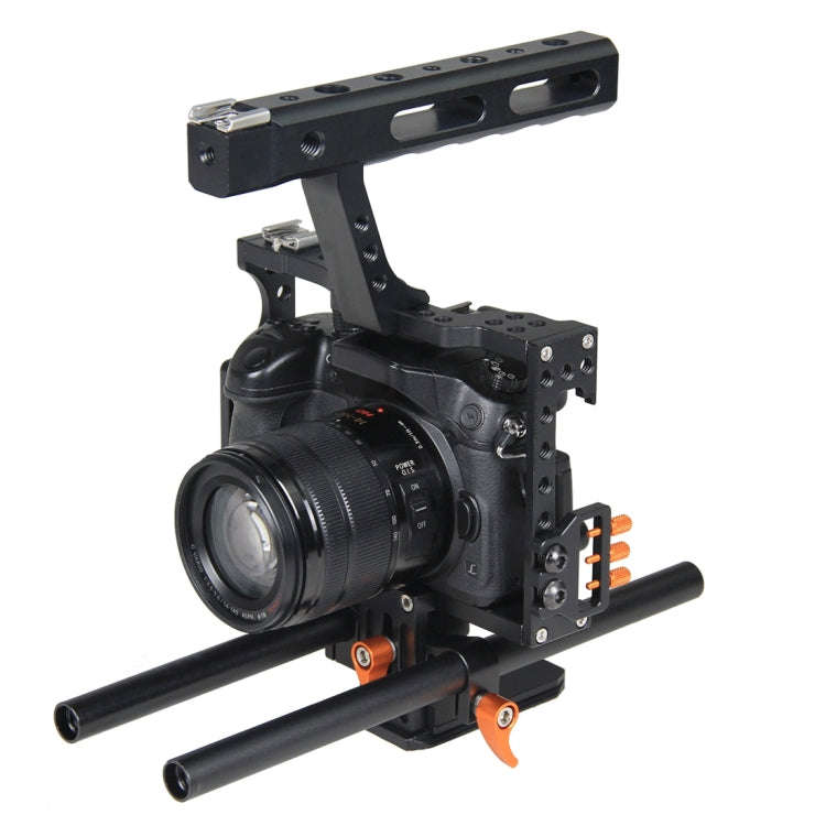 YELANGU YLG0904A-C Handle Video Camera Cage Stabilizer for Panasonic Lumix DMC-GH4 / Sony A7 & A7...