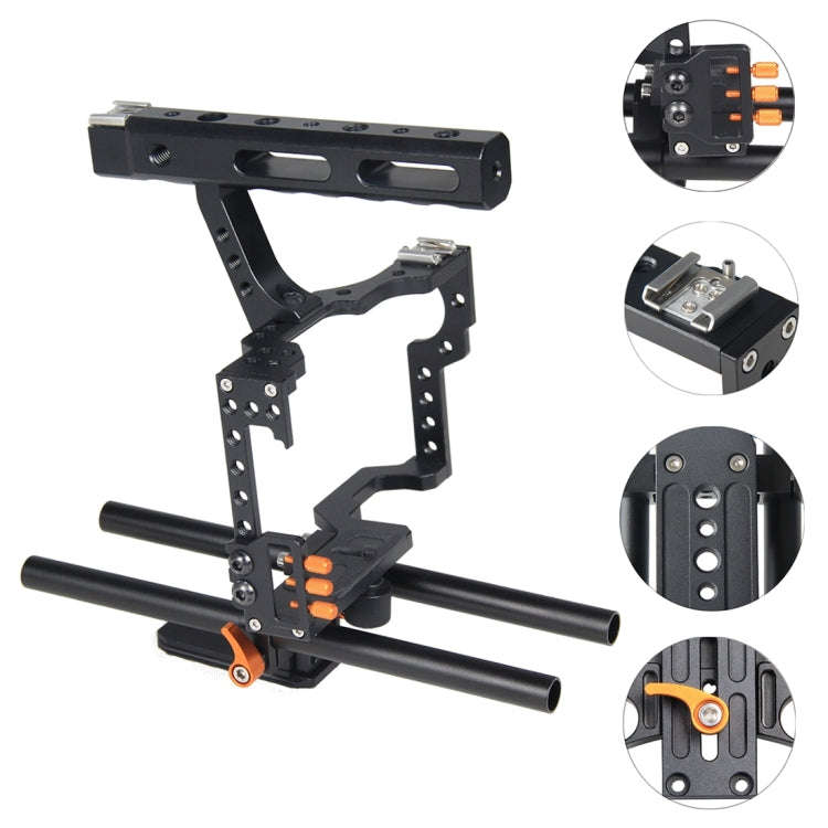 YELANGU YLG0904A-C Handle Video Camera Cage Stabilizer for Panasonic Lumix DMC-GH4 / Sony A7 & A7...