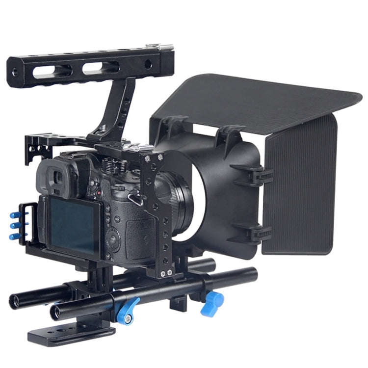 YELANGU YLG1105A Handle Video Camera Cage Stabilizer Kit with Matte Box & Follow Focus for Panaso...