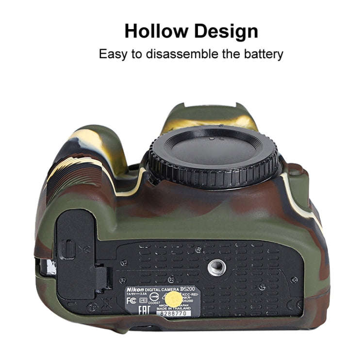 Soft Silicone Protective Case for Nikon D5200 (Camouflage)
