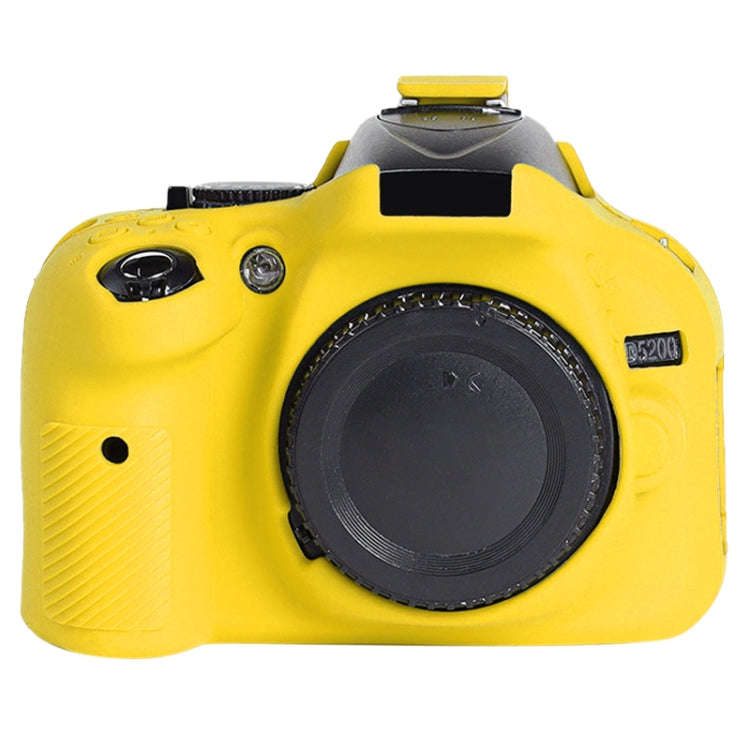 Soft Silicone Protective Case for Nikon D5200 (Yellow)