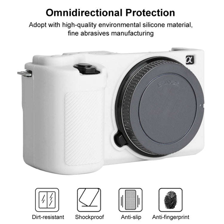 For Sony ZV-E10 Soft Silicone Protective Case (White)