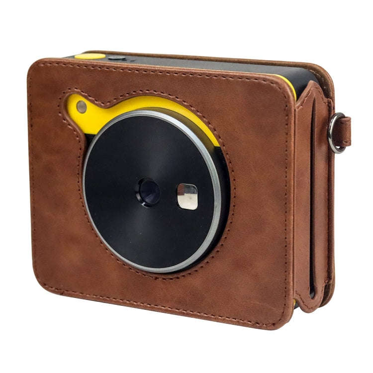 For Kodak Mini Shot 3 Square Retro / C300R instax Full Body Camera PU Leather Case Bag with Strap...