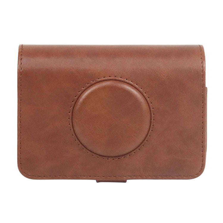 For Kodak PRINTOMATIC Full Body Camera PU Leather Case Bag with Strap (Brown)