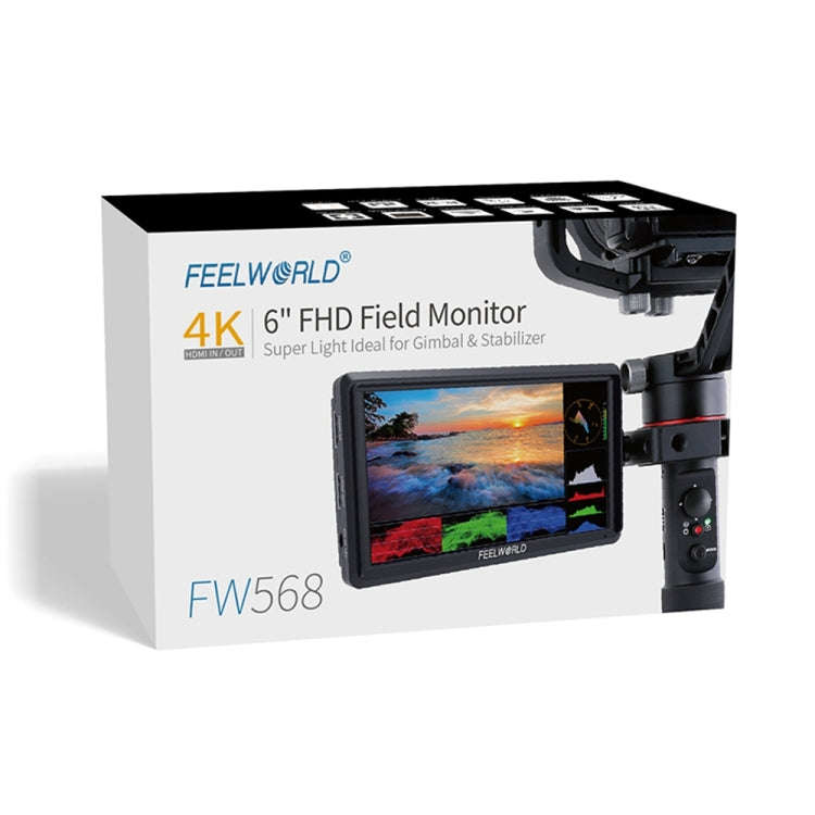 FEELWORLD FW568 V3 6 inch 3D LUT DSLR Camera Field Monitor, IPS Full HD 1920 x 1152,  Support HDM...